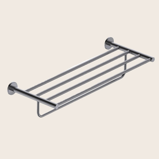 Rack portasciugamani 60 cm grigio metallico Minimal
