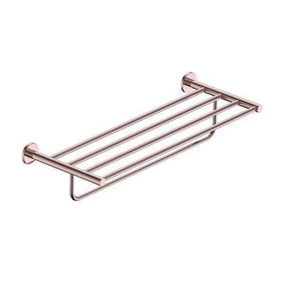 Rack portasciugamani 60 cm oro rosa spazzolato Minimal