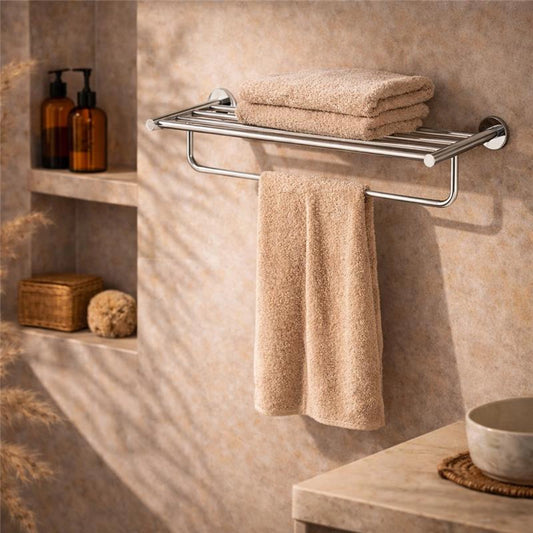 Rack portasciugamani cromo Minimal