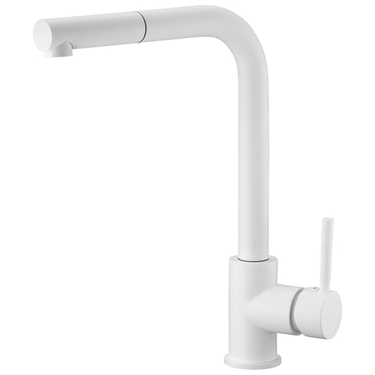 Rubinetto cucina estraibile Linda bianco opaco