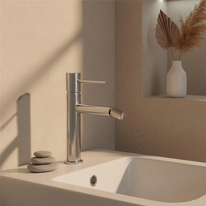 Rubinetto bidet monocomando con flessibili cromo Hidden