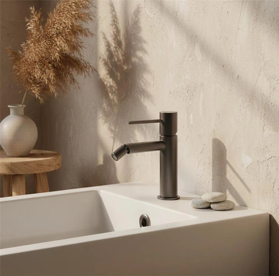 Rubinetto bidet senza scarico grigio metallico Memo