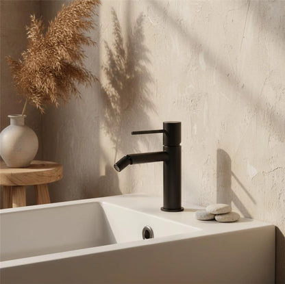 Rubinetto bidet senza scarico in ottone nero opaco Memo