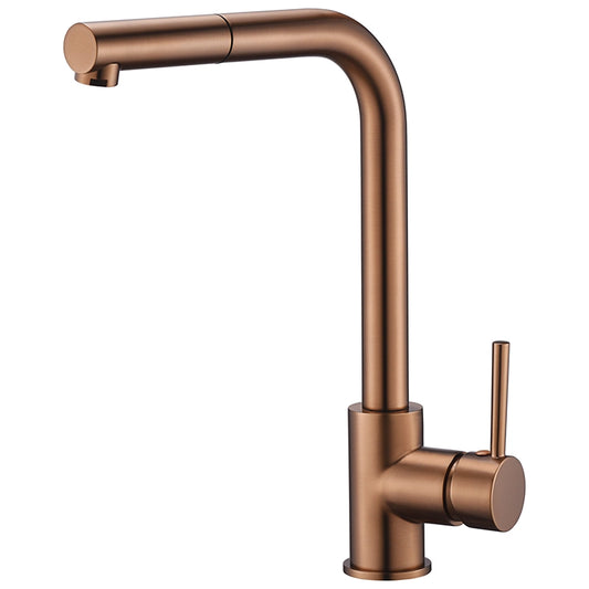 Rubinetto cucina estraibile Linda oro rosa spazzolato