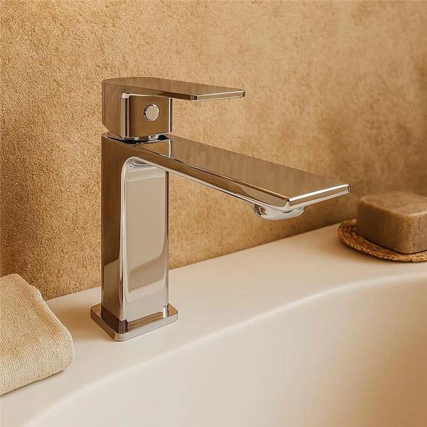 Rubinetto lavabo monocomando con flessibili cromo Ten