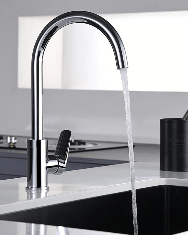Disegno tecnico con quote di Rubinetto lavello cucina Belida cromo - Exagonshop