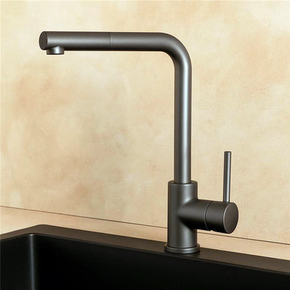 Rubinetto lavello cucina Linda nero canna fucile
