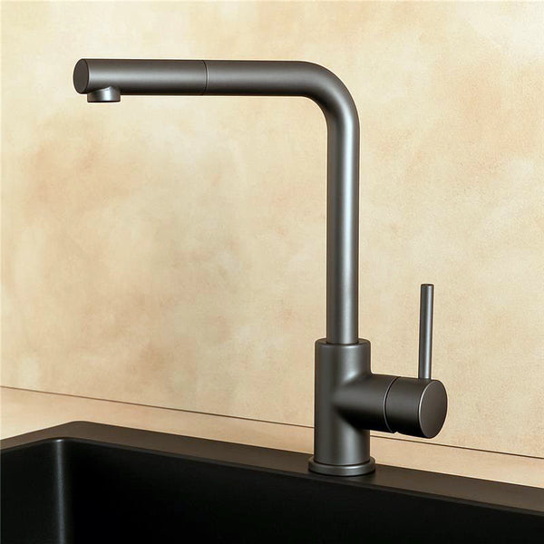 Rubinetto lavello cucina Linda nero canna fucile