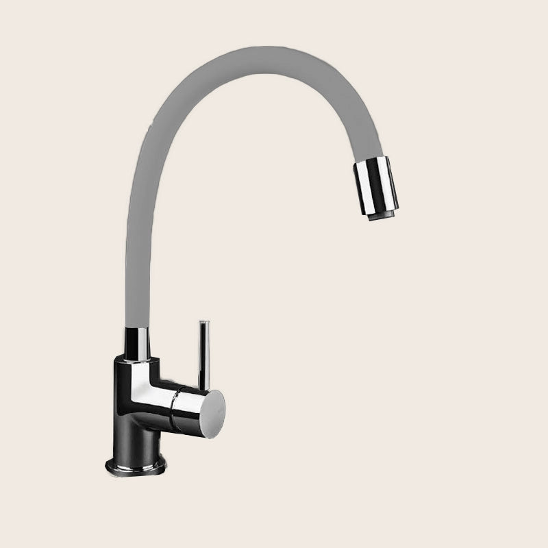 Rubinetto lavello cucina con canna flessibile grigio Cromo Artis Moderni
