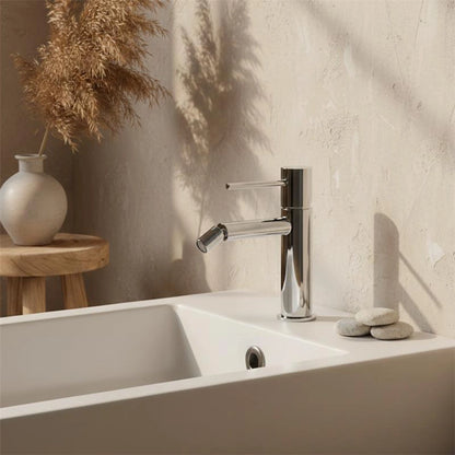 Rubinetto miscelatore bidet senza scarico in ottone cromato Memo