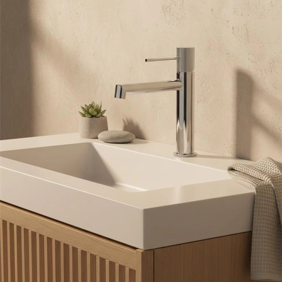 Rubinetto miscelatore lavabo  senza scarico in ottone cromato Melin