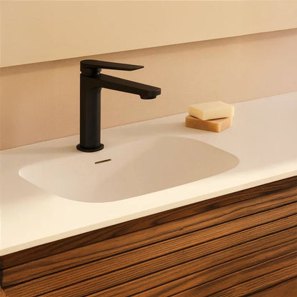 Rubinetto miscelatore lavabo senza scarico in ottone nero opaco Momo