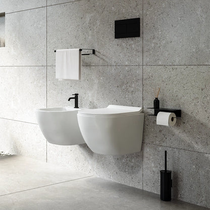 Sanitari sospesi salva spazio rimless ceramica bianco opaco Linea Zeta small