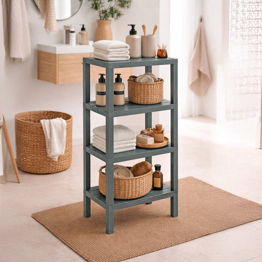 Scaffale 38x29x100 quattro ripiani grigio