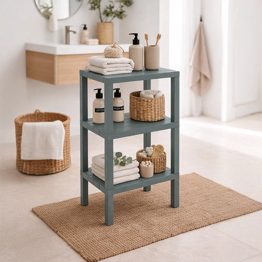 Scaffale 38x29x73 tre piani grigio