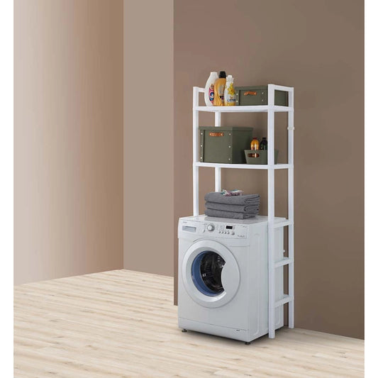 Scaffale 69x34 per lavatrice due ripiani bianco
