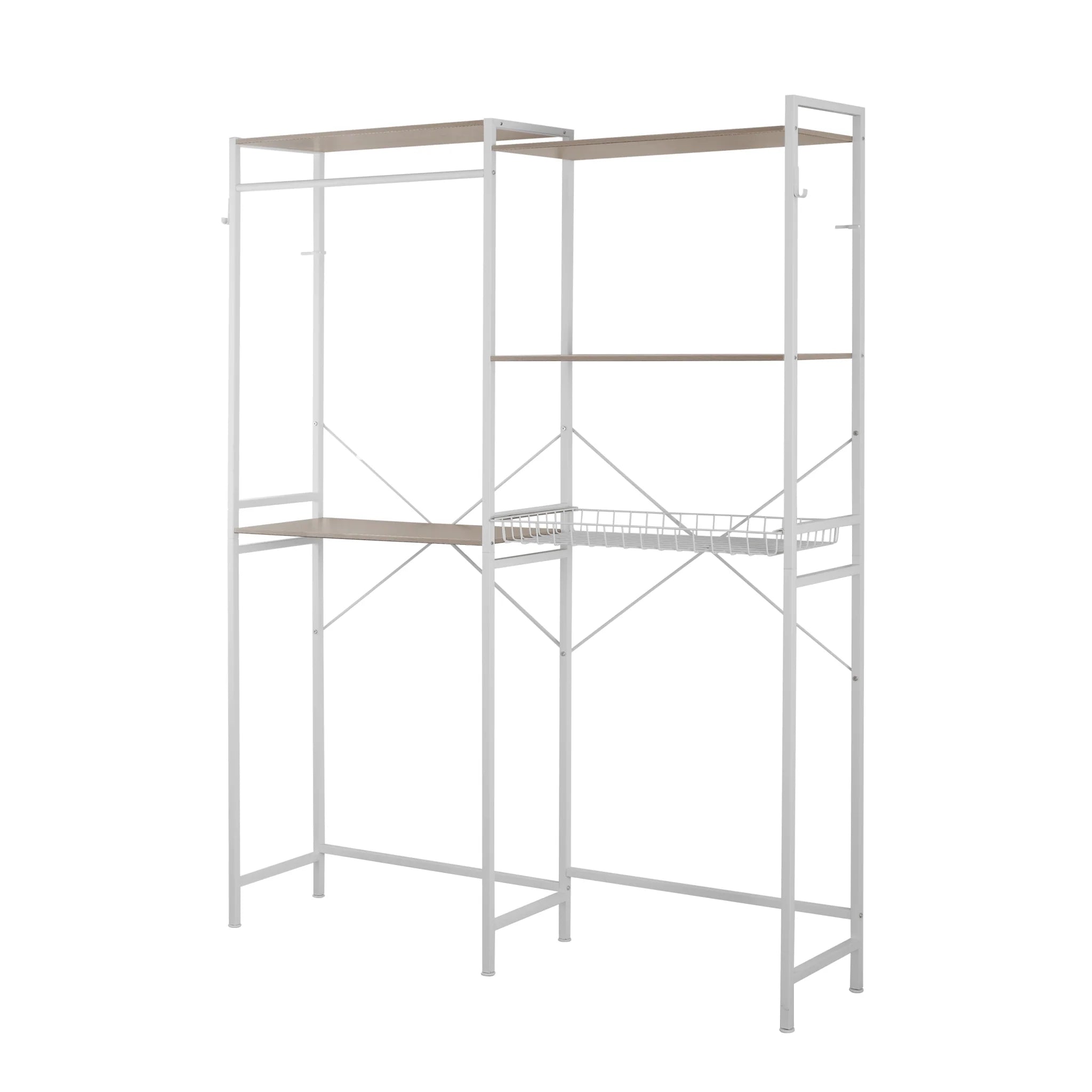 Scaffale Sopralavatrice 147x34x195 cm bianco