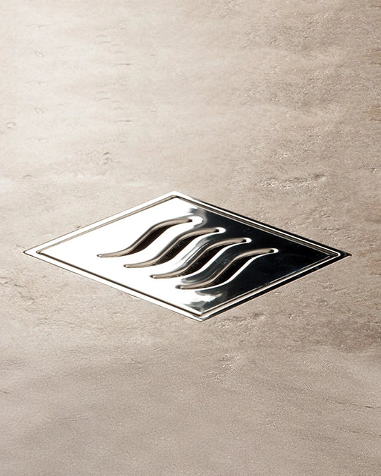 Scarico doccia 10x10 con sifone Uscita Dm 50 cromo