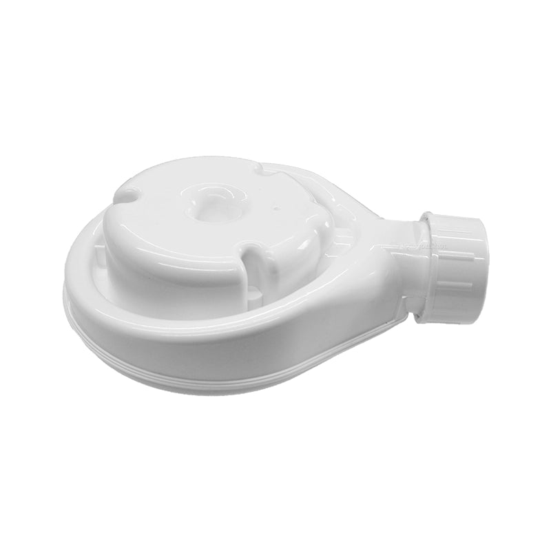 Piletta doccia 90 mm con sifone e filtro raccogli capelli, vista laterale dello spessore e del bordo - Exagonshop
