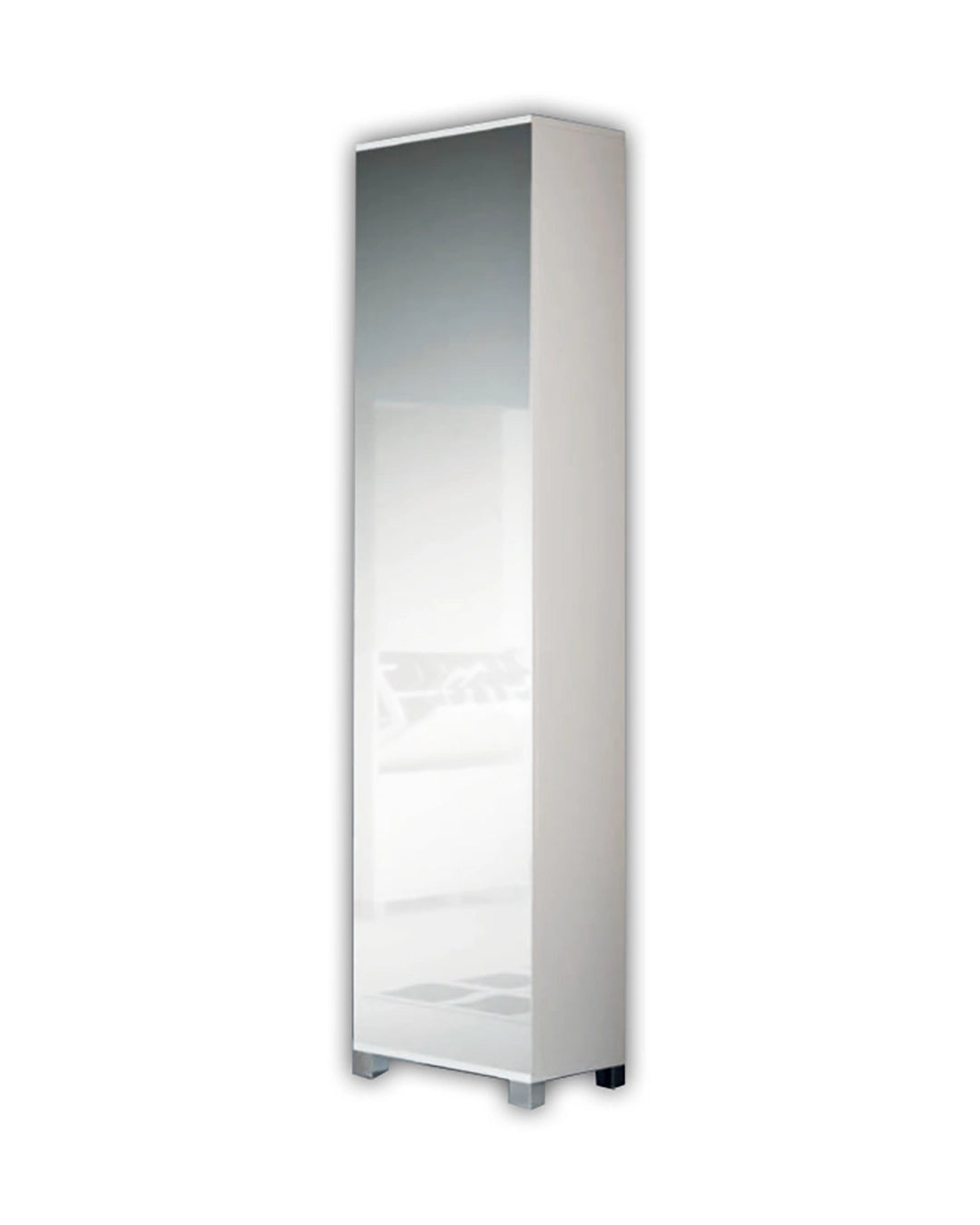 Scarpiera 42x32 con specchio H 190 bianco lucido Capri