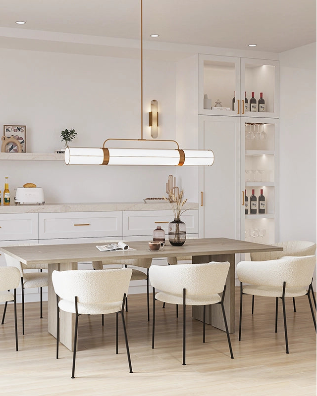 Sedia con braccioli in tessuto boucle imbottito bianco, dettaglio ravvicinato dei materiali - Exagonshop