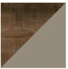 Mobile bagno 60x46 tabacco effetto legno con lavabo Gaia con lavabo e rubinetteria, vista frontale su sfondo neutro...