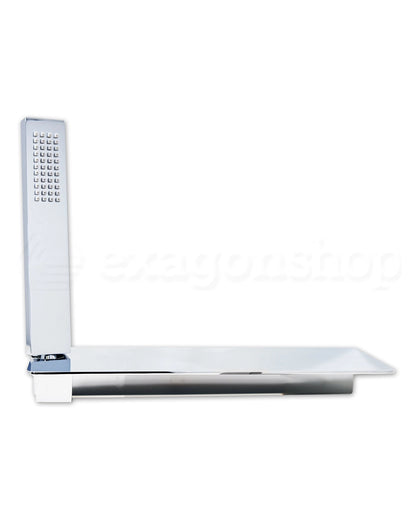 Set Doccetta Smart con Ripiano Portasapone e flessibile cromo