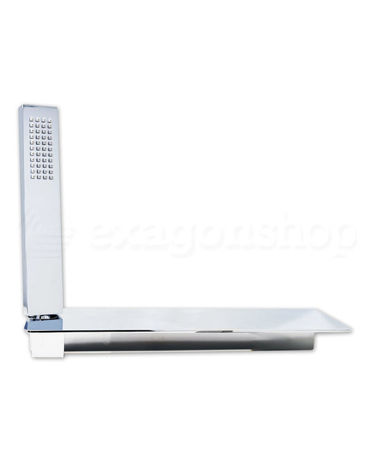 Set Doccetta Smart con Ripiano Portasapone e flessibile cromo