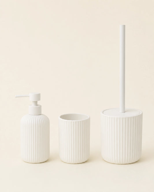 Set accessori bagno in ceramica bianco Color 3pz