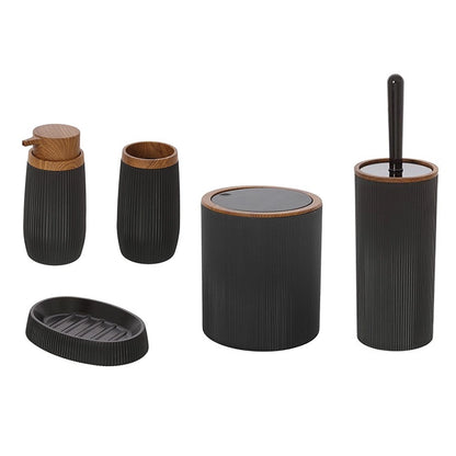 Set accessori bagno nero 5pz London