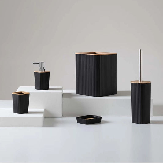 Set accessori bagno nero 5 pz Show