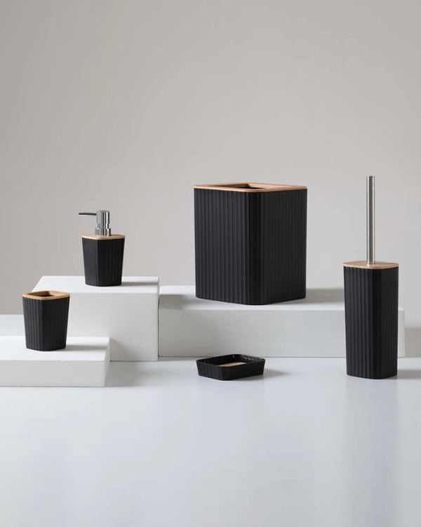 Set accessori bagno nero 5 pz Show