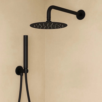 Set doccia soffione e doccetta in acciaio nero opaco Platinum