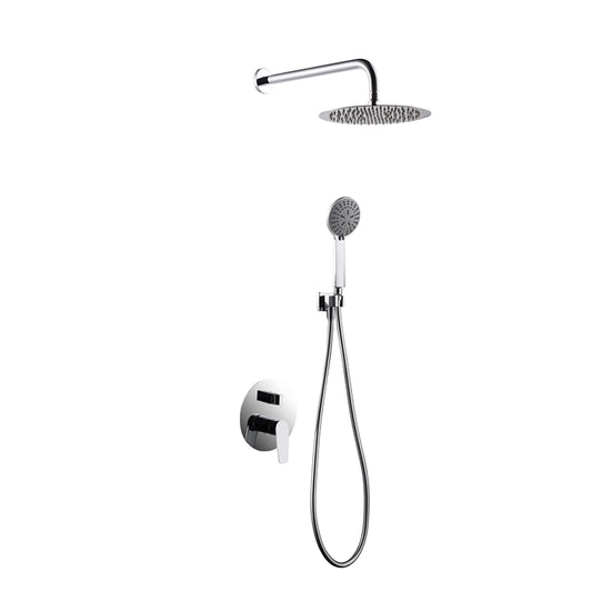 Set doccia soffione miscelatore e doccetta cromo