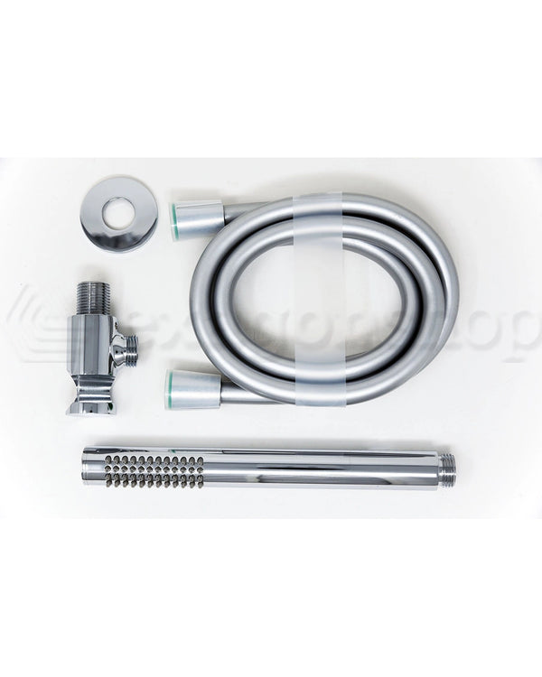 Set miscelatore doccia con soffione 20 cm slim doccetta cromo Smart