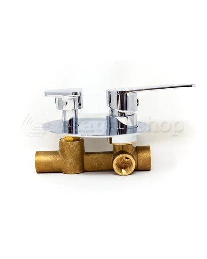 Set miscelatore incasso soffione 25x25 slim doccia cromo Smart