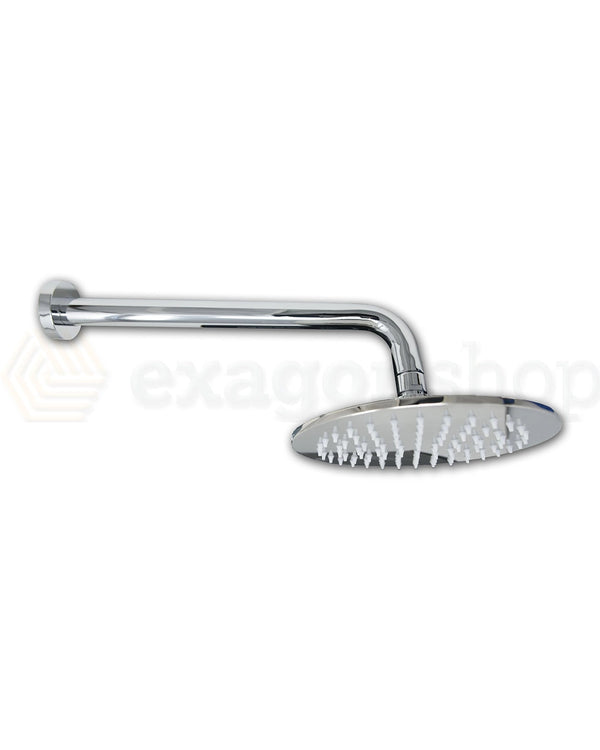 Set miscelatore incasso soffione 20 cm braccio 30 cm doccetta cromo Smart