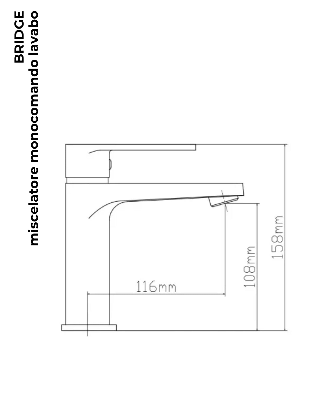 Set miscelatori lavabo bidet e doccia 2 vie con parte incasso Cromo Bridge