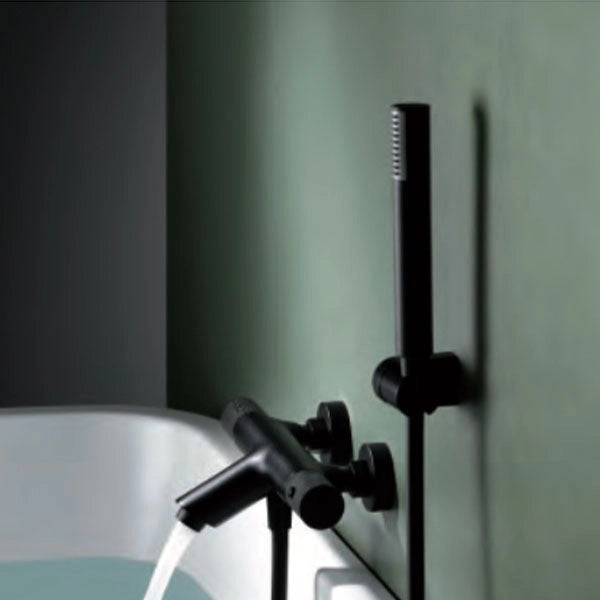 Set miscelatori lavabo bidet e vasca Melin nero opaco