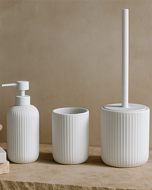 Set accessori bagno in ceramica bianco Color 3pz