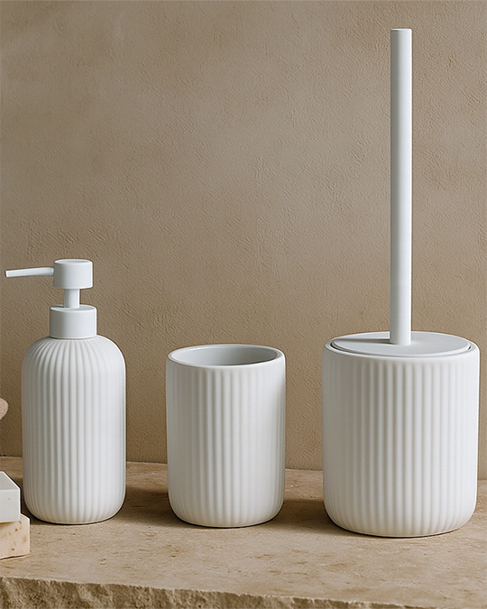 Set accessori bagno in ceramica bianco Color 3pz