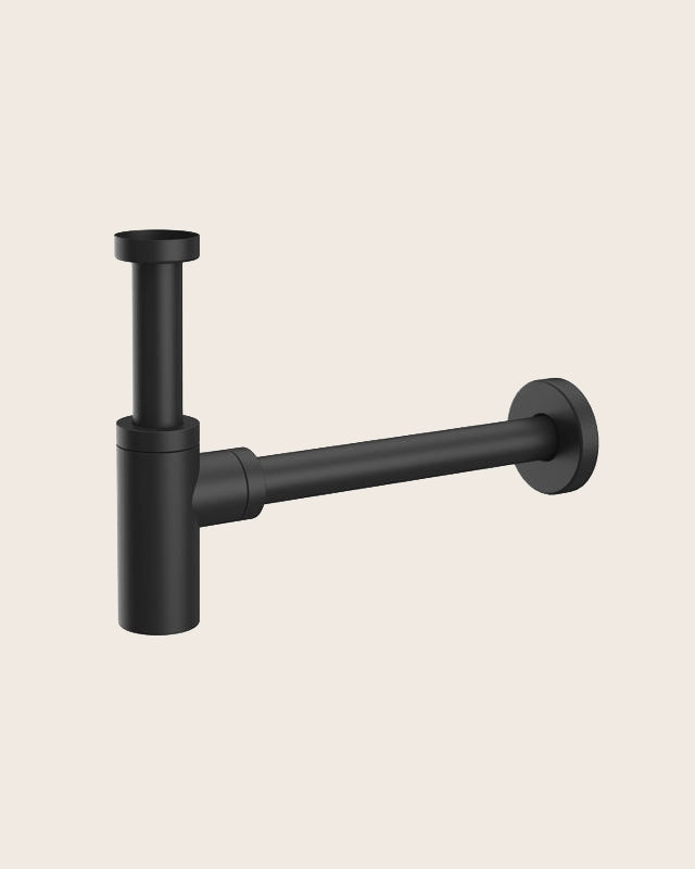 Sifone a bottiglia universale in ottone nero opaco New line VR3