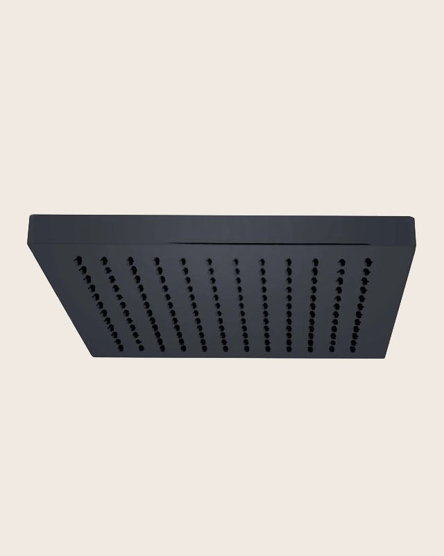 Soffione Doccia 20x20 Cm In Abs Nero Opaco New Line