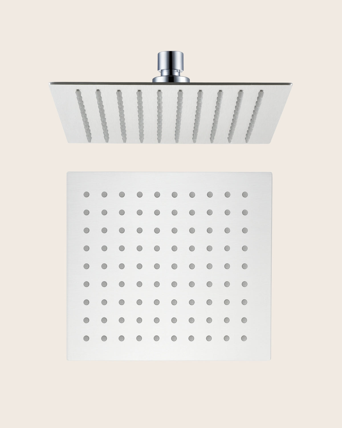Soffione Doccia 20x20 quadrato Slim Spessore 2 mm in Acciaio cromo – Exagonshop