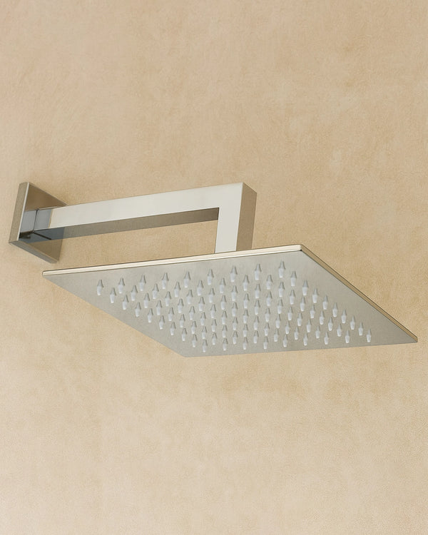Soffione doccia 20x20 quadro 6,5 mm con braccio cromo Smart