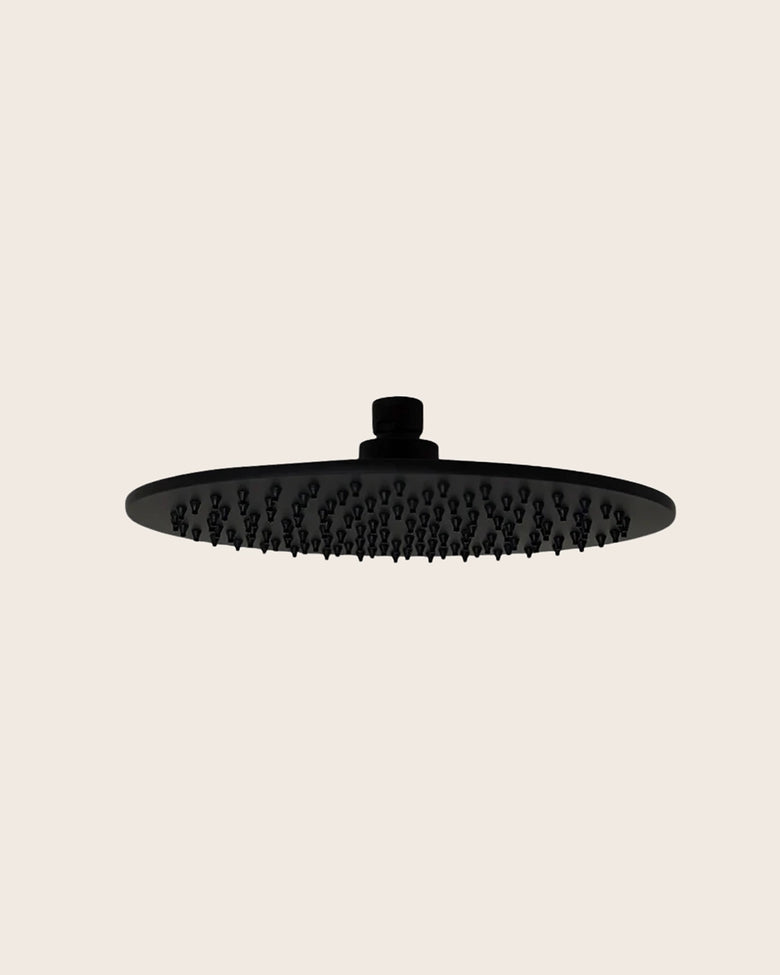 Soffione doccia 25 cm Smart tondo nero opaco – Exagonshop