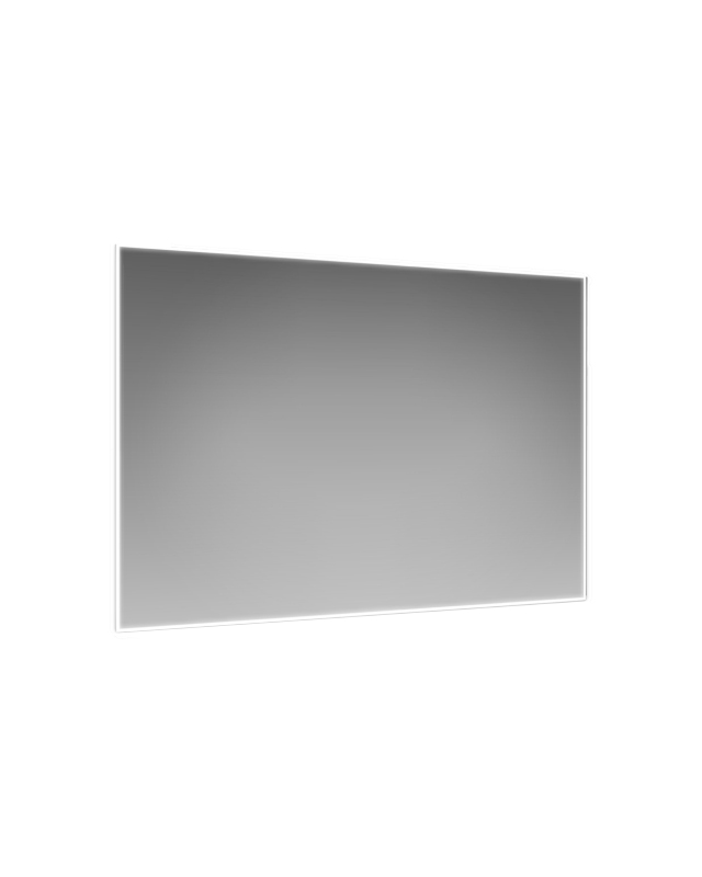 Specchio 100x70 retroilluminato reversibile spenta, dettaglio del corpo lampada e dei materiali - Exagonshop