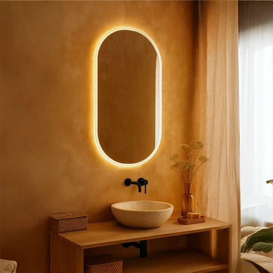 Specchio 101x53 retroilluminato ovale