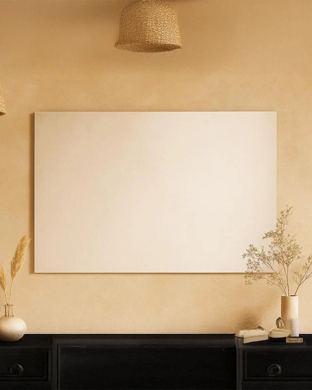 Specchio 120x70 filo lucido con Telaio in pvc color in alluminio e naturale con lavabo e rubinetteria, vista frontale su...