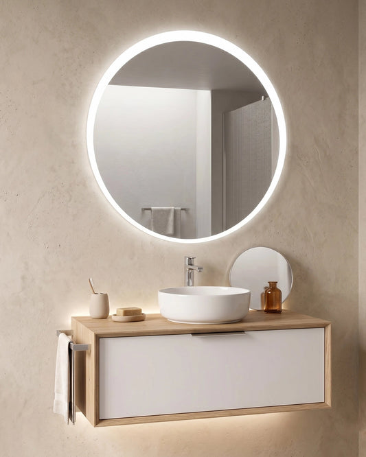 Specchio 90 cm retroilluminato tondo
